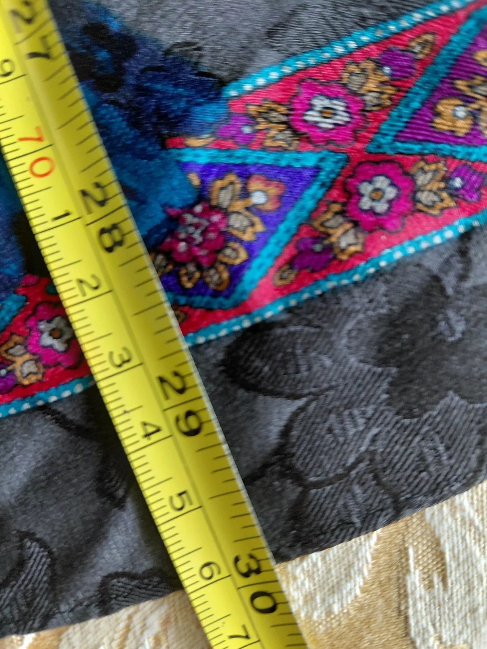 Vintage Liz Claiborne Floral Silk  Scarf Gray Pink Blue Oversized Wrap